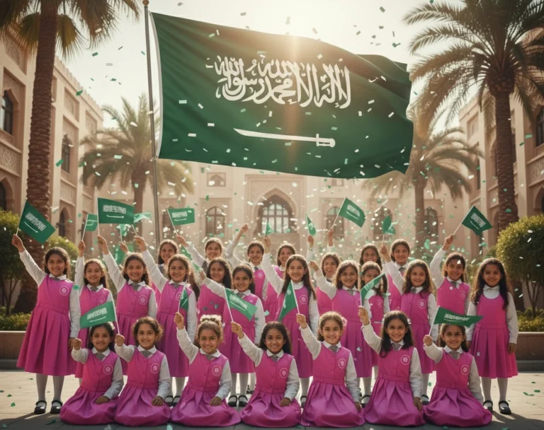 طالبات جيل الإبداع بمكة يحتفين بـ "عزّنا بطبعنا" في اليوم الوطني 95